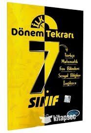 7.Sınıf İlk Dönem Tekrarı Efsane Yayınları